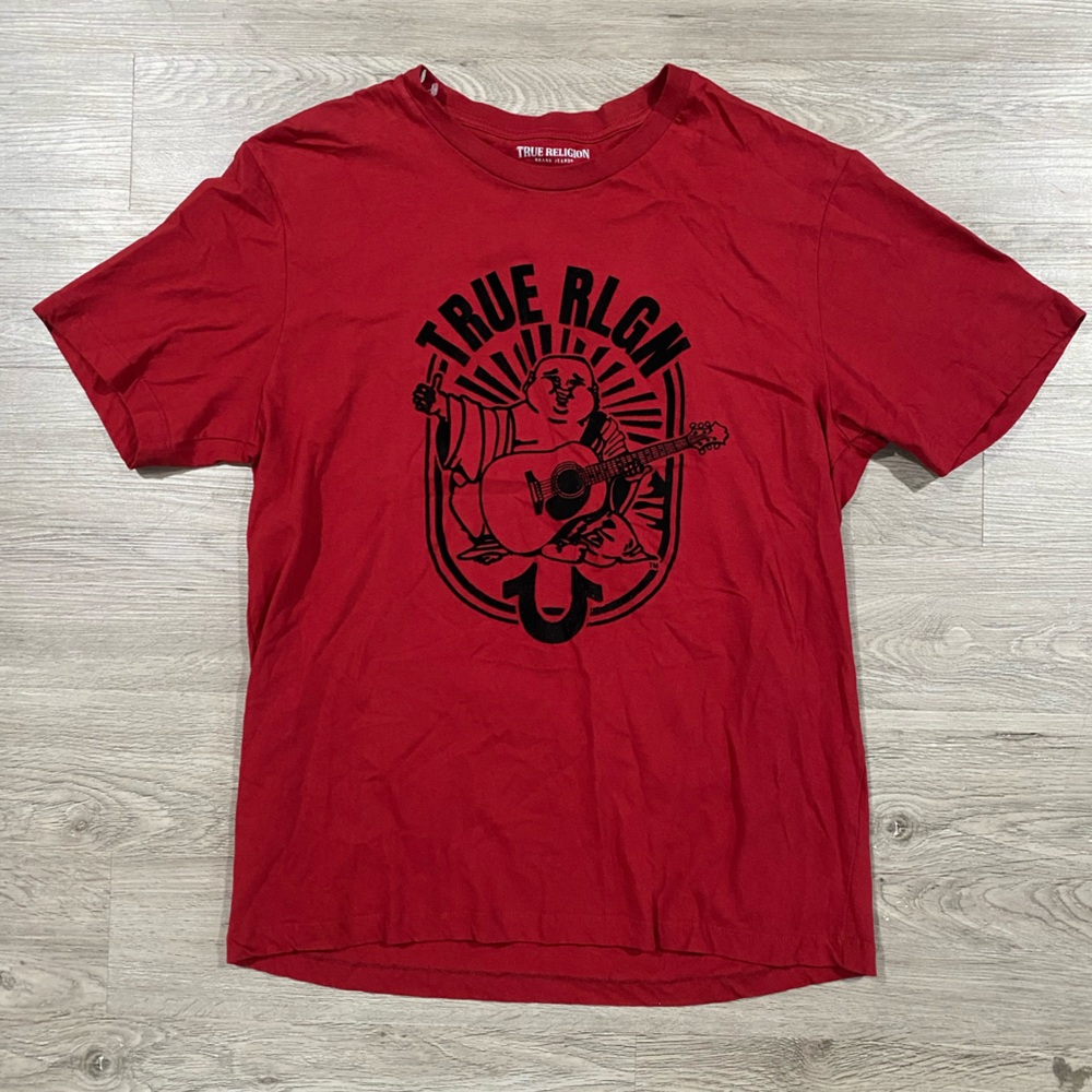 True Religion Red Short Sleeve Tee‎